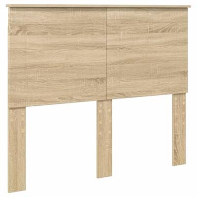 Bedframe met hoofdeinde Sonoma Eiken 135 x 190 cm Bewerkt hout