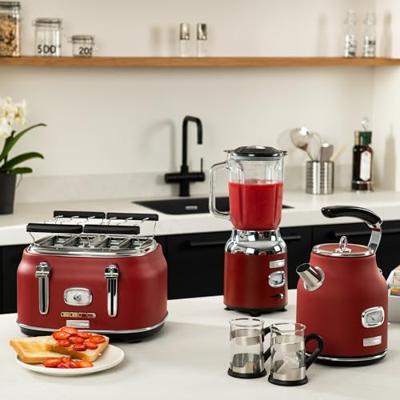 Westinghouse Retro Broodrooster - 4 Sleuven Broodrooster - Rood