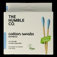 The Humble Co Wattenstaafjes bamboe blauw 100 Stuks - thumbnail
