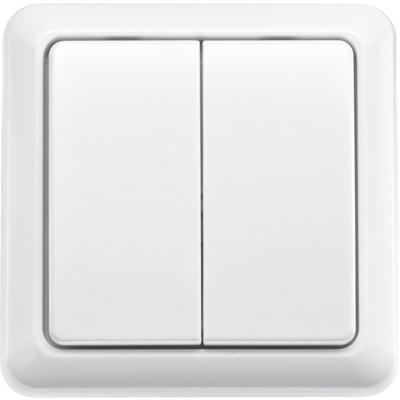 Draadloze wandschakelaar dubbel, AWST8802