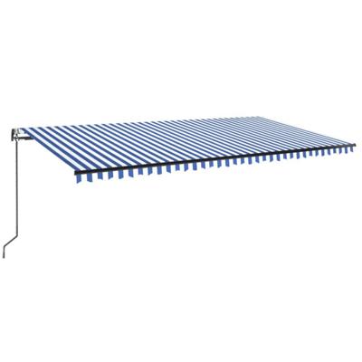 Luifel automatisch uittrekbaar 600x350 cm blauw en wit