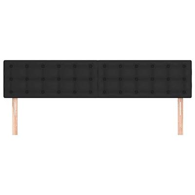 Hoofdborden 2 st 100x5x78/88 cm kunstleer zwart