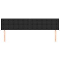 Hoofdborden 2 st 80x5x78/88 cm kunstleer zwart - thumbnail