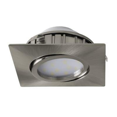 Eglo Led plafondspotPineda Square 6w - 3000K - 8,4cm nikkel - 95843