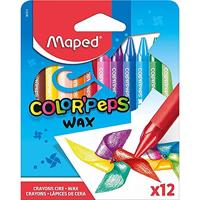 Maped waskrijt Color&apos;Peps Wax, doos van 12 stuks in geassorteerde kleuren - thumbnail