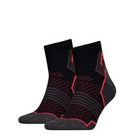 HEAD Hiking Quarter sokken 2-pack Unisex Black/red-39-42 - thumbnail