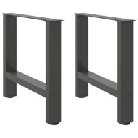Salontafelpoten 2 st 60x(42-43) cm staal antraciet - thumbnail