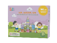 Gladi Magnetisch Speelgoed - Pastel - Magnetic Tiles - 100 stuks - thumbnail