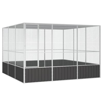 Vogelkooi 302,5x324,5x211,5 cm gegalvaniseerd staal antraciet Vogelkooi 302,5x324,5x211,5 cm gegalvaniseerd staal antraciet
