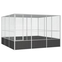 Vogelkooi 302,5x324,5x211,5 cm gegalvaniseerd staal antraciet - thumbnail
