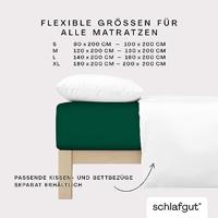 Schlafgut Schlafgut Soft Contact Jersey Flanel Hoeslaken L - 140x200 - 160x200 690 Green Deep - thumbnail