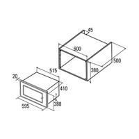 Inbouwmagnetron Cata 7510300 25 L 900W Zilverkleurig Staal 900 W 25 L - thumbnail