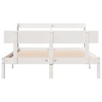 Bedframe zonder matras massief grenenhout wit 120x190 cm - thumbnail