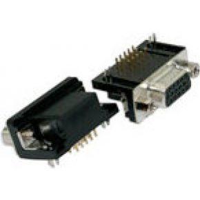 Intronics OEM SHDW15 15 polige High Density D-sub PCB connector male geschikt voor VGA aansluiting