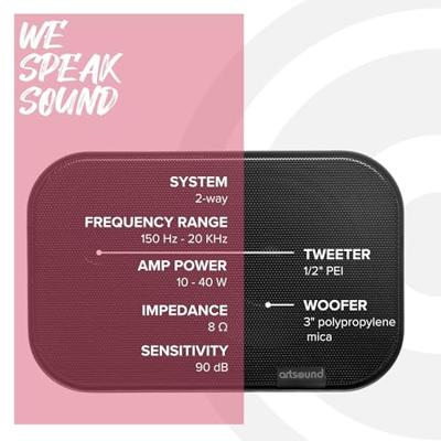 ArtSound: UNI20 Satelliet Speakers (2pc), 10 - 40 W - Zwart ArtSound: UNI20 Satelliet Speakers (2pc), 10 - 40 W - Zwart