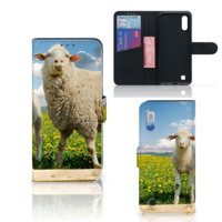 Samsung Galaxy M10 | Telefoonhoesje | Met pasjeshouder | Schaap en Lammetje - thumbnail