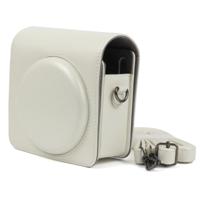 Parelwitte lustre PU leergeval tas voor FUJIFILM Instax SQUARE SQ6 camera met verstelbare schouderriem (wit) - thumbnail