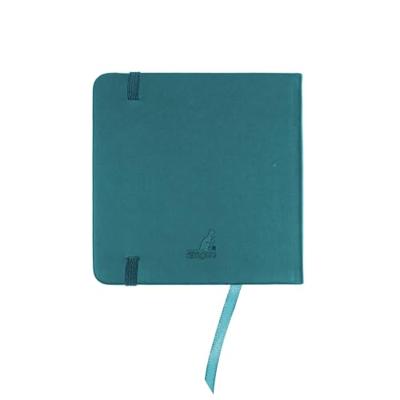 Kangaro Schetsboek - Dark Turquoise - Hardcover - 80 vellen - 140g - Roomwit Papier met Elastiek en Lint