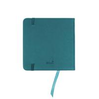 Kangaro Schetsboek - Dark Turquoise - Hardcover - 80 vellen - 140g - Roomwit Papier met Elastiek en Lint - thumbnail
