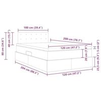 Opslag bed met matras Donkergroen 120 x 200 cm Fluweel - thumbnail