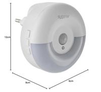 Sygonix SY-4510762 Complete set voor Draadloze deurbel Batterijloos, Met knipperlicht, Met bewegingsmelder, Met naambord, Met automatische nachtlamp - thumbnail