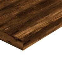 Wandschappen 4 st 60x10x1,5 cm bewerkt hout gerookt eikenkleur - thumbnail