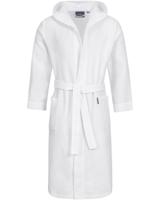 Morgenstern Morgenstern badjas Andrea wafelstof met Capuchon 120cm Wit L - thumbnail