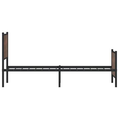 Bedframe zonder matras metaal bruin eikenkleurig 160x200 cm