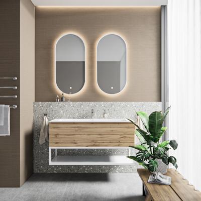 Badkamermeubelset BWS Anubis Frame 100cm 1 Lade Rustiek Eiken Met Wastafel (Naar Keuze) Badkamermeubelset BWS Anubis Frame 100cm 1 Lade Rustiek Eiken Met Wastafel (Naar Keuze)