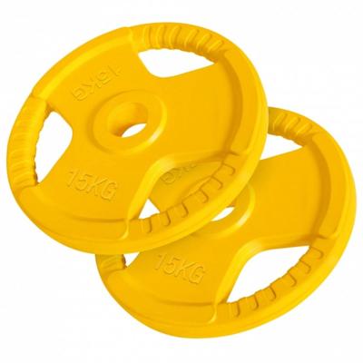 Olympische halterschijven set 2 x 15 kg Gripper Gietijzer Rubber Coating - 50/51 mm Olympische halterschijven set 2 x 15 kg Gripper Gietijzer Rubber Coating - 50/51 mm