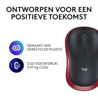 Logitech M185 Muis Radiografisch Optisch Rood 3 Toetsen 1000 dpi - thumbnail