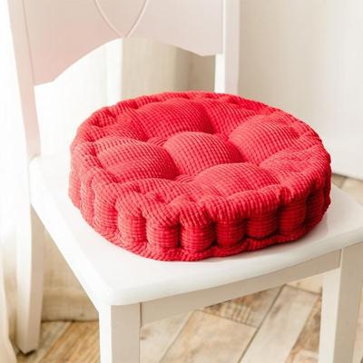 Verdikte ronde computer Stoelkussen vloermatten voor Office klas Home grootte: 43x43cm (rood)