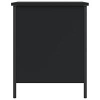 Opbergbankje 40x42,5x50 cm bewerkt hout zwart - thumbnail
