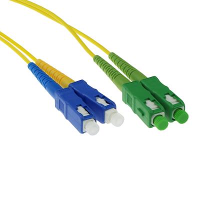ACT 5 meter LSZH Singlemode 9/125 OS2 glasvezel patchkabel duplex met SC/APC en SC/PC connectoren