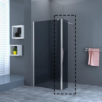 Douchewand Stern 35x200cm Rookglas Chroom Hoekprofiel 10mm Veiligheidsglas Easy Clean Douchewand Stern 35x200cm Rookglas Chroom Hoekprofiel 10mm Veiligheidsglas Easy Clean