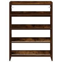 VidaXL Schoenenrek 60x25x81 cm bewerkt hout gerookt eikenkleurig - thumbnail
