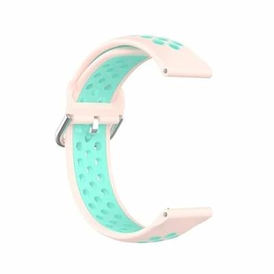 Siliconen sportbandje met gesp - Roze + turquoise - Garmin Vivoactive 6 / Vivoactive 5 / Vivoactive 3