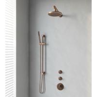 Thermostatisch Inbouwdoucheset Brauer Copper 20 cm Hoofddouche Wandarm Staafhanddouche op Glijstang Koper Brauer - thumbnail