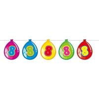 Vlaggenlijn ballonnen 8 jaar - thumbnail