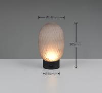 Trio TafellampFacette zwart met smoke glas - 564210154 - thumbnail