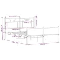 Bedframe zonder matras bewerkt hout bruin eikenkleur 140x190 cm - thumbnail