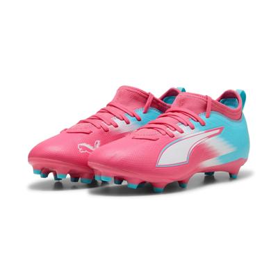 PUMA Ultra 6 Match Re-Charge Gras / Kunstgras Voetbalschoenen (MG) Kids Roze Blauw Wit