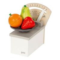 Goki houten weegschaal grijs/wit - thumbnail