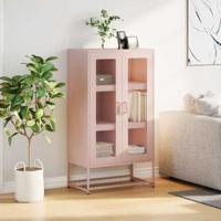 Hoge kast 68x39x123 cm staal roze - thumbnail
