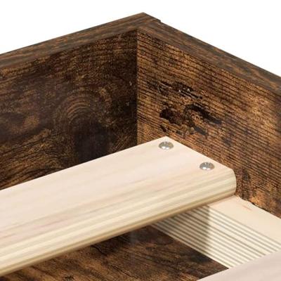 Bedframe gerookt eikenkleurig 120x190 cm