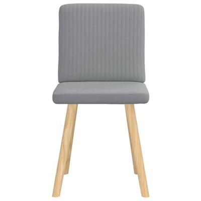 Eetkamerstoelen 2 st stof lichtgrijs Eetkamerstoelen 2 st stof lichtgrijs