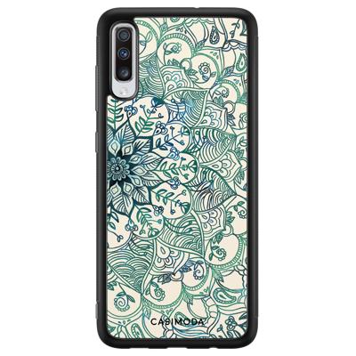 Samsung Galaxy A70 hoesje - Mandala blauw Samsung Galaxy A70 hoesje - Mandala blauw