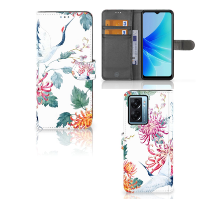OPPO A77 5G | A57 5G | Telefoonhoesje | Met pasjeshouder | Bird Flowers OPPO A77 5G | A57 5G | Telefoonhoesje | Met pasjeshouder | Bird Flowers