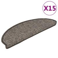 VidaXL Trapmatten zelfklevend 15 st sisal-look 65x21x4 cm bruinbeige - thumbnail
