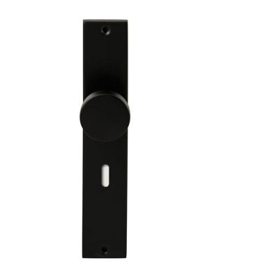 Hardbrass Knopkruk Piano op rechthoekig langschild sleutelgat 72mm - zwart Hardbrass Knopkruk Piano op rechthoekig langschild sleutelgat 72mm - zwart